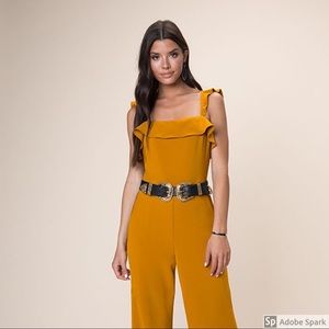 Size M Kittenish Chelsea Jumpsuit - Mustard